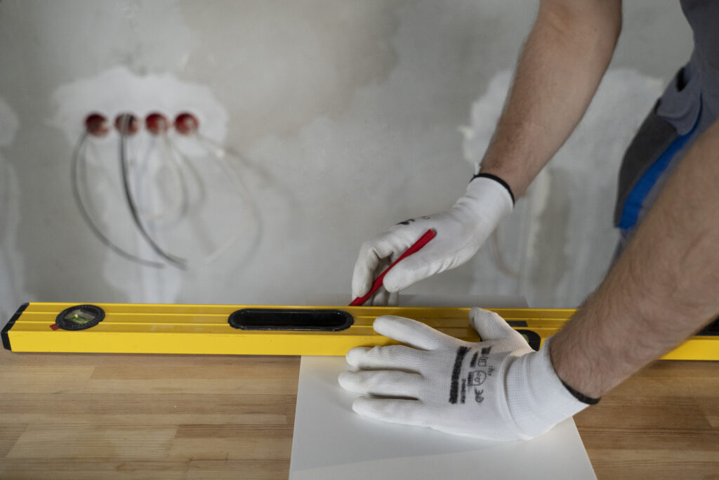 Tiler Working Renovation Apartment 2